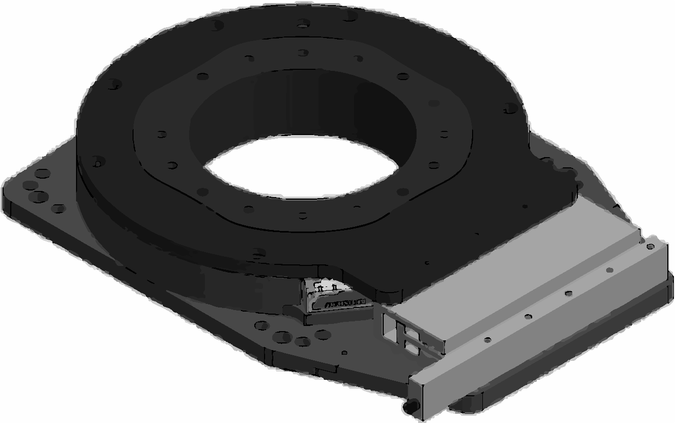 ALIO - Rotary Motion Systems - Rotary Tangential direct drive motor +-5 degrees large open center anguar contact duplex pair bearings